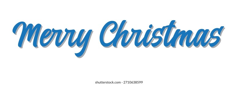 Merry Christmas text. Merry Christmas latter vector. Web banner design for Christmas image. Illustration of a gift wrapped in ribbon on a white background. With the words Merry Christmas.