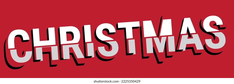 Merry Christmas Text, Letter Design Card Template, Handwritten Lettering, Drawn Font, Creative Typography for Holiday Greeting Gift Poster, banner, flyer, vector illustration. eps10