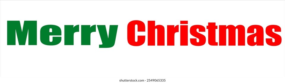 Merry christmas text in multi color , Vector. 