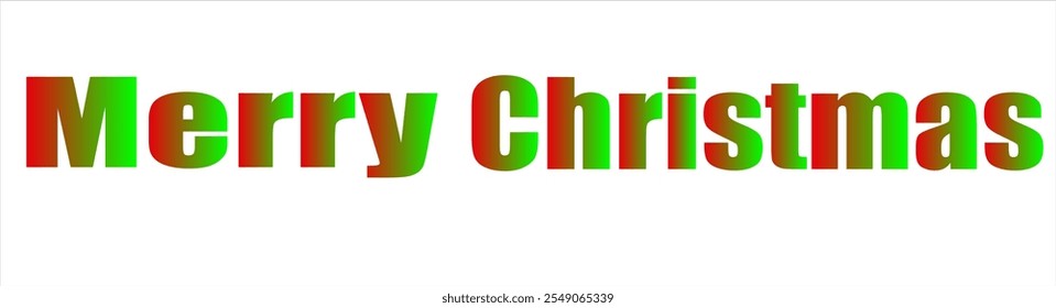 Merry christmas text in multi color , Vector. 