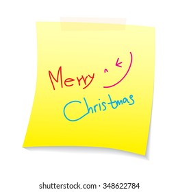 merry christmas text on paper note