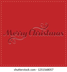 merry christmas text red ornament floral