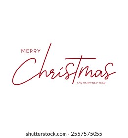 Merry Christmas text. Santa Claus, Christmas, xmas design. New Year concept. Slogan or quote. December, happy party.