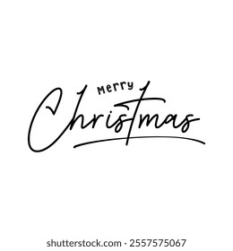 Merry Christmas text. Santa Claus, Christmas, xmas design. New Year concept. Slogan or quote. December, happy party.