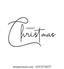 Merry Christmas text. Santa Claus, Christmas, xmas design. New Year concept. Slogan or quote. December, happy party.