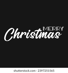 Merry Christmas text typography design