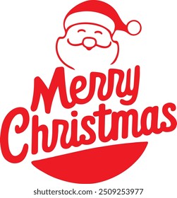 Texto de feliz Navidad | Ilustración de diseño de camiseta de Vector de tipografía de Navidades felices