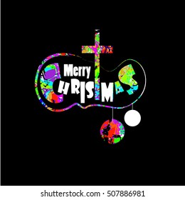 Merry Christmas text. Vector