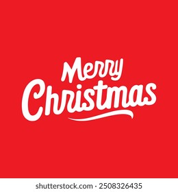 Merry Christmas text , vector art illustration