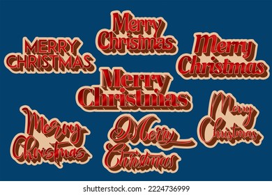 merry christmas text vector background