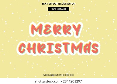 Fröhlicher Weihnachts-Text-Vektorgrafik mit kühnem Stil. Weihnachtsgruß auf Hintergrund, Banner oder Poster