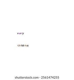 merry christmas text vector design isolated in white background