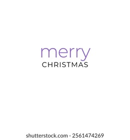 merry christmas text vector design isolated in white background
