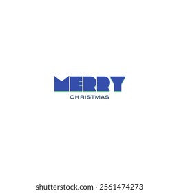 merry christmas text vector design isolated in white background