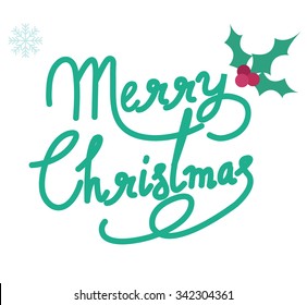 merry christmas text vector design