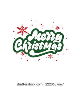 merry christmas text vector illustration, stylized, top view. Perfect for backgrounds, social media and celebrating Christmas
