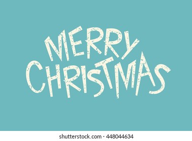 Merry Christmas text. Vector illustration. Winter theme.
