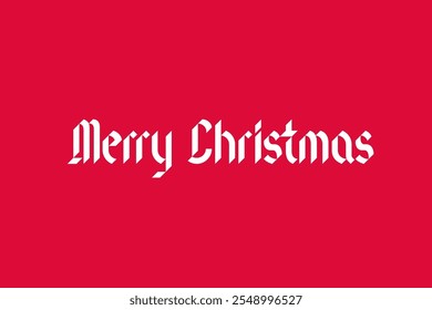 Merry Christmas Text Vector Neo Gothic Blackletter design style.