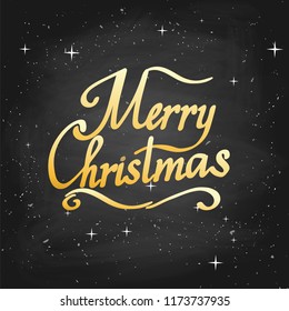 Merry christmas text vector on white background. Lettering for invitation, wedding and greeting card, prints and posters. Hand drawn inscription