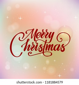 Merry christmas text vector on white background. Lettering for invitation, wedding and greeting card, prints and posters. Hand drawn inscription