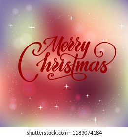 Merry christmas text vector on white background. Lettering for invitation, wedding and greeting card, prints and posters. Hand drawn inscription