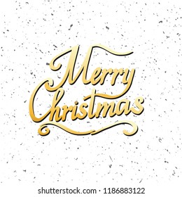 Merry christmas text vector on white background. Lettering for invitation, wedding and greeting card, prints and posters. Hand drawn inscription