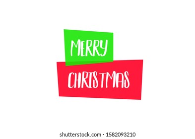 merry christmas text vector templete