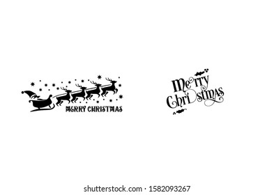 merry christmas text vector templete