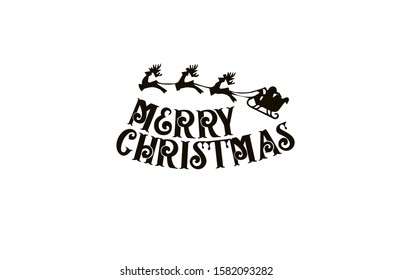 merry christmas text vector templete
