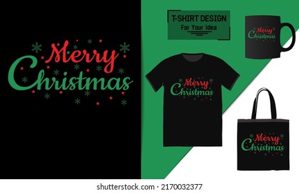 Feliz texto navideño Vector camiseta Diseño de texto colorido signo de celebración para el diseño de vacaciones de invierno, postal, camiseta