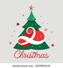 Merry Christmas text wish you. Christmas greeting elegant card vector set design.  Vector illustration with white background.