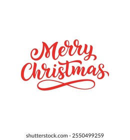 Merry Christmas text. Xmas calligraphic inscription. Merry Christmas vector text Calligraphic Lettering Font vintage. Christmas handwritten lettering for postcard, poster, banner design element.