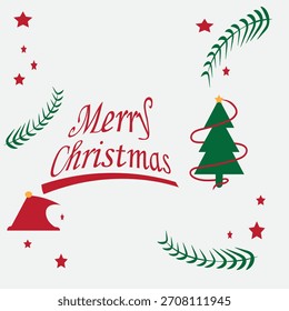 Diseño de tema de Navidades alegres con archivo de Vector de árbol