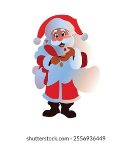 Merry Christmas theme with Santa snowman. Merry Christmas Santa design vector.
