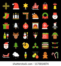 Merry Christmas theme set, pixel perfect flatd icon