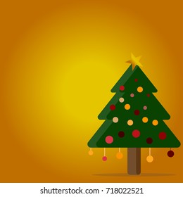Merry Christmas Theme with Christmas tree .