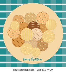 Merry Christmas. This design for postcard, invitation card, gift, souvenir, textile.