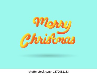 Merry Christmas three dimensional typography. vectorial and colorful.