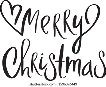Merry Christmas Title Black White