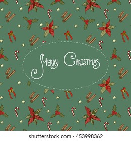 Merry Christmas title.Lettering design. Vector for design