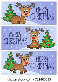 Merry Christmas topic banners 3 - eps10 ilustración vectorial.