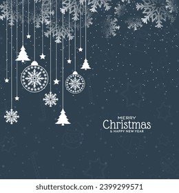 Merry Christmas traditional festival celebration elegant background design vector