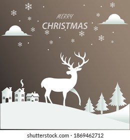 merry christmas with christmas tree