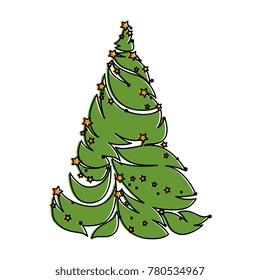 merry christmas tree abstract