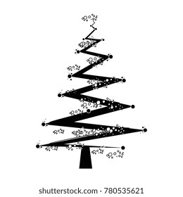 merry christmas tree abstract