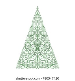 merry christmas tree abstract