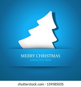 Merry Christmas árbol de fondo vectorial aplicable. Tarjeta de Navidad o invitación. 