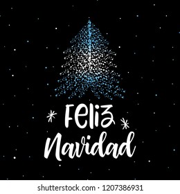 Merry Christmas  and Christmas tree with Argentinian flag
