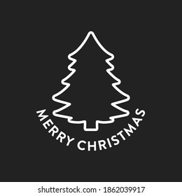 Fondo del Árbol de Navidad Feliz, Icono del árbol de Navidad, fondo del vector de texto de navidad de Feliz