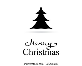Merry Christmas tree background,vector illustration.